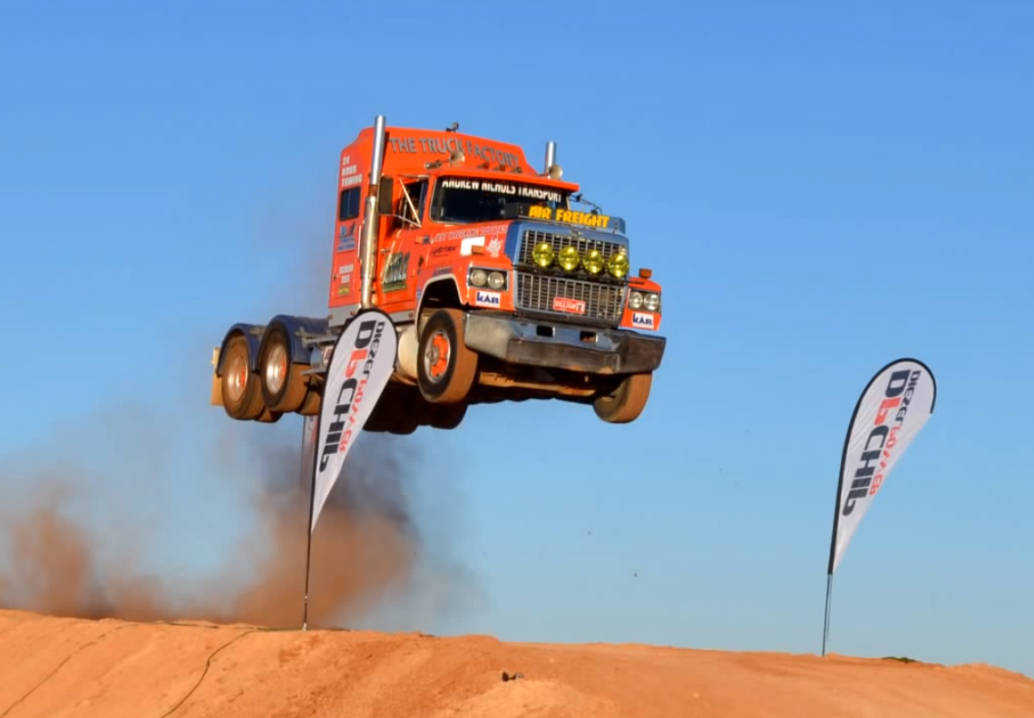 Ford LTL Gets Massive Air on Dirt Jump