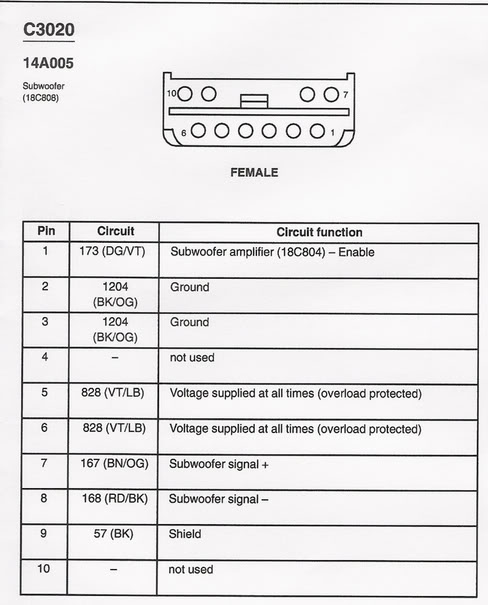 Wire Diagram For Audiophile Sub, 2004 Ford Expedition Subwoofer Wiring Diagram