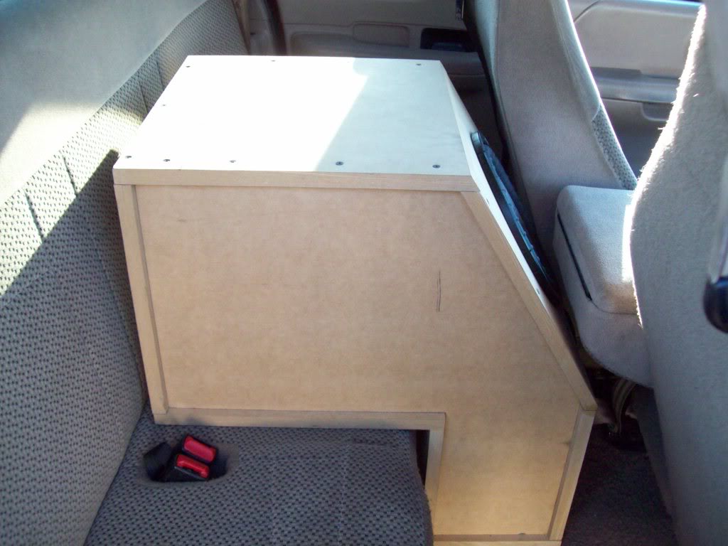 Custom sub box - backseat L shape on 