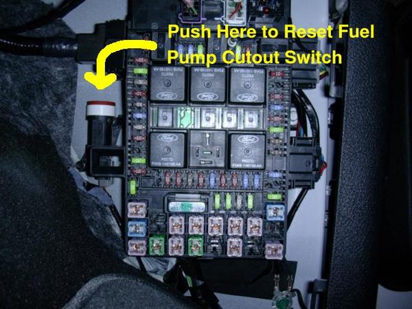 Reset fuel pump shut off switch ford f150 #10