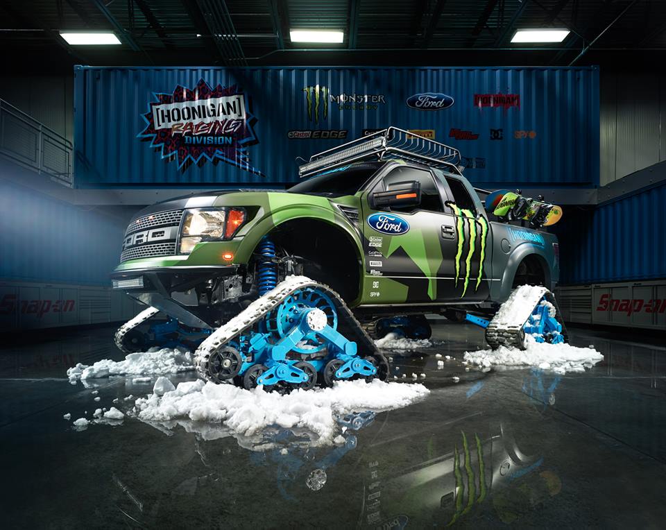 Ken Block and Ford Racing build a Raptor with Trax!