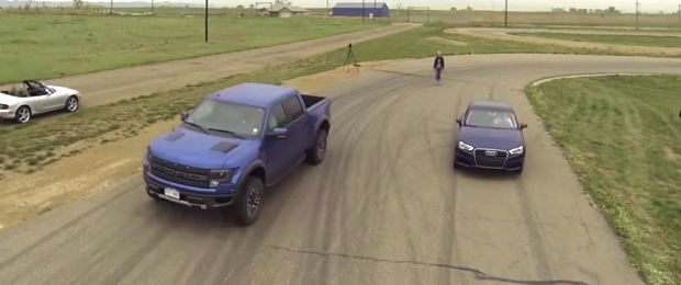 Drag Race: Ford F-150 vs… Audi A3?