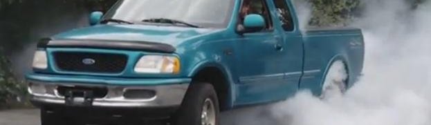 Tire Smokin’ Video: Final Burnout for a Ford F-150 Clunker