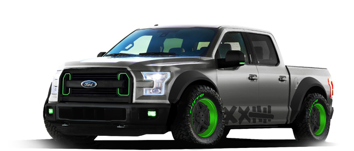 Ford Previews SEMA Bound Drift/Jump F-150