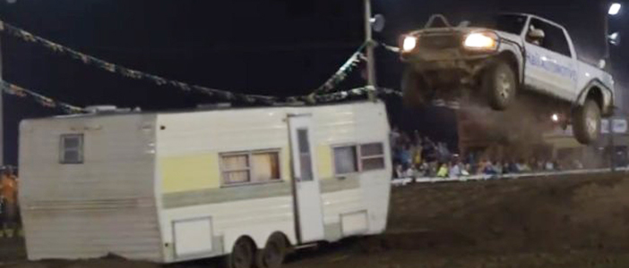 MUDFEST F-150 Jumps Into a Trailer, Plays in the Mud