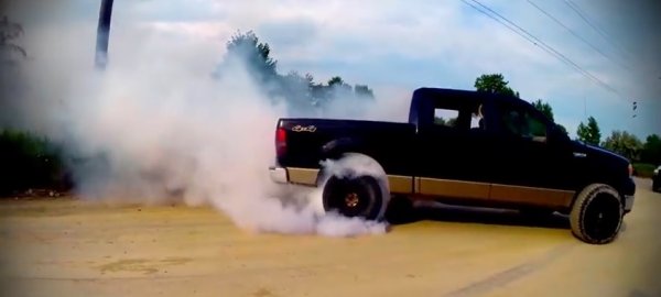 TIRE SMOKIN’ Tethered F-150 Roasts the Tires
