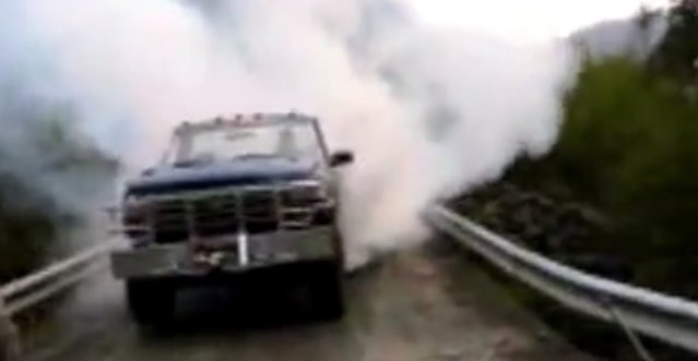 TIRE SMOKIN’ Battered F-150 Destroys Tires and Maybe the Engine