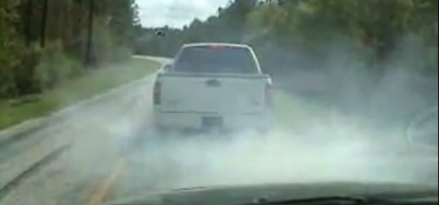 TIRE SMOKIN’ 1994 Ford F-150 Burnout from a Trailing Truck