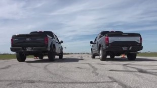 Hennessey F-150 vs. Stock Ford F-150 (Video)