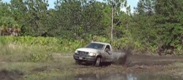 Watch a White Ford F-150 Turn Brown