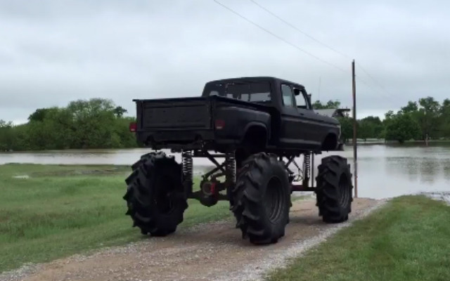 Ford Monster Comes Truck Rescues Neighbor from Houston Floods