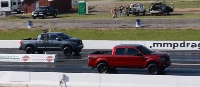 EcoBoost Ford F-150 Smokes a Blown Tundra