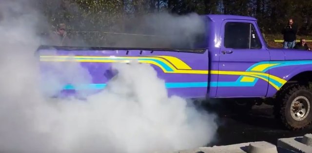 purple-classic-ford-burnout