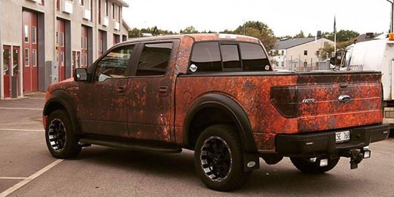 Aged Well: Vinyl Wrap Designed to Make F-150 Look Rusted