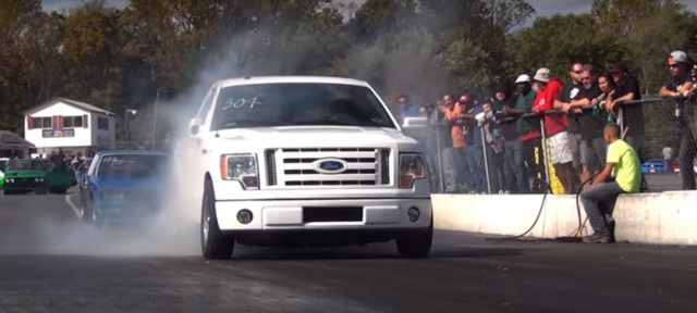 Watch a Kenne Bell Supercharged F-150 Tear Up the Drag Strip