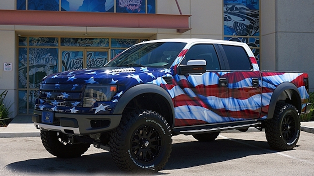Ford Raptor American Flag