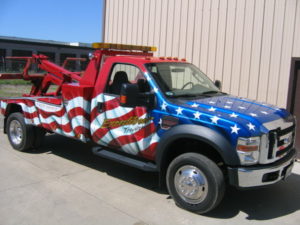 Ford Towing Truck American Flag