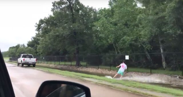 Super Duty Pulls Wakeboarder in Hurricane Harvey’s Wake