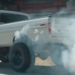 1978 Ford F-250 Silver burnout