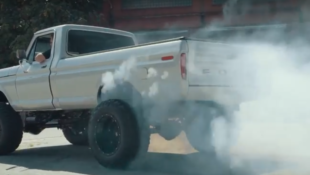 1978 Ford F-250 Silver burnout