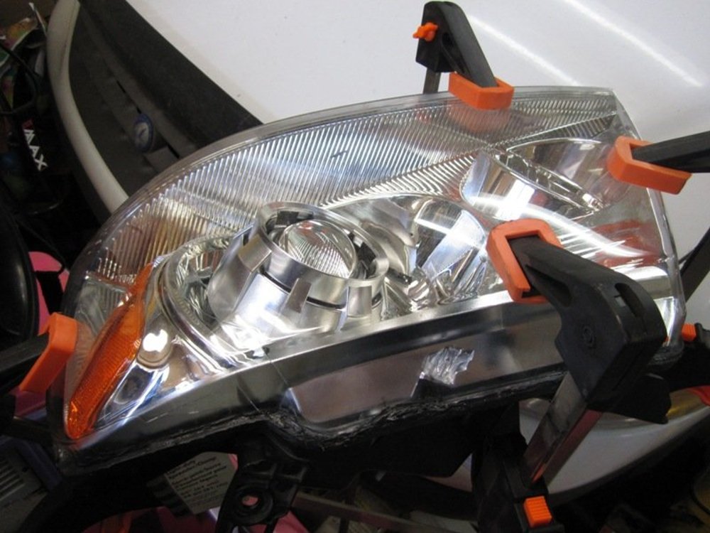 F-150 Headlights Being Glued