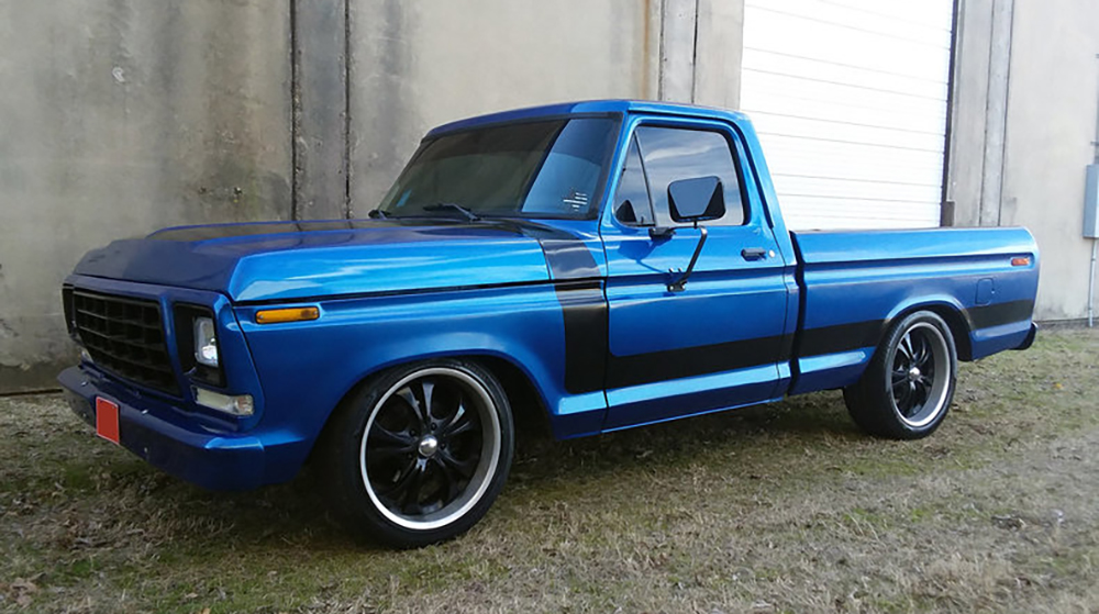 1979 Ford F100 Blue and Black