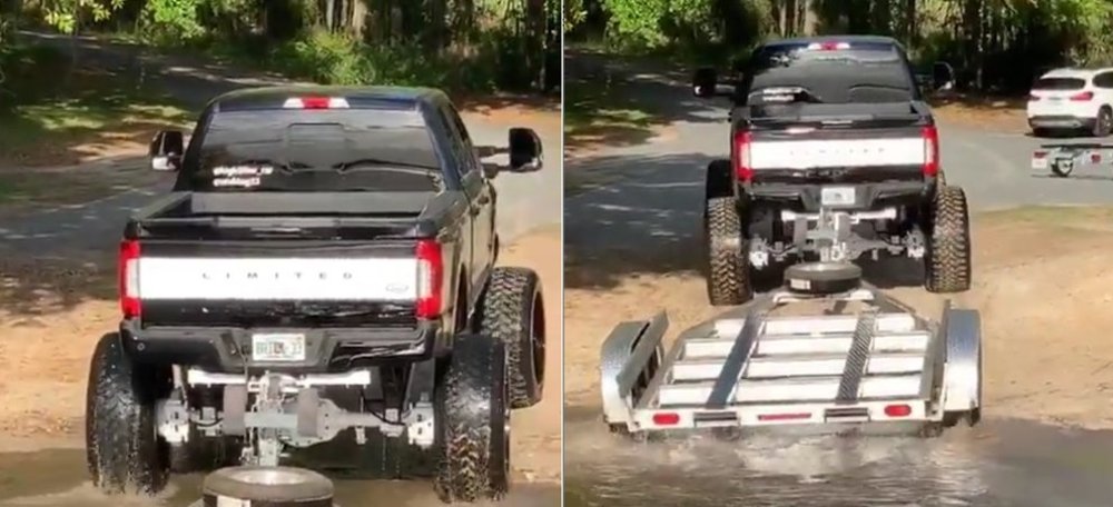 Ford F-250 in Water