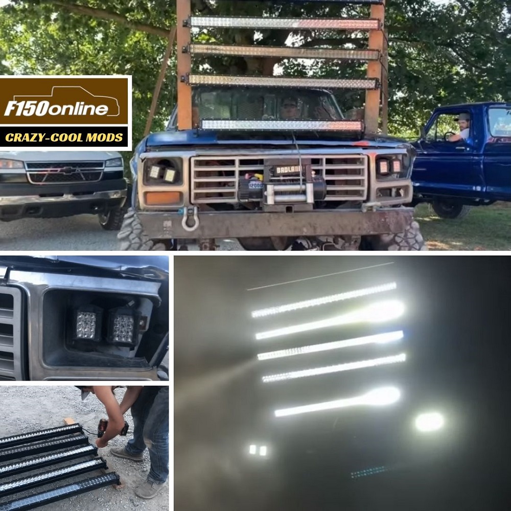Old F-350 Shines Bright with the Light of 500,000 Lumens!