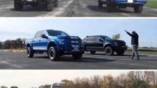 Shelby F-150 Pickups Battle on the Drag Strip
