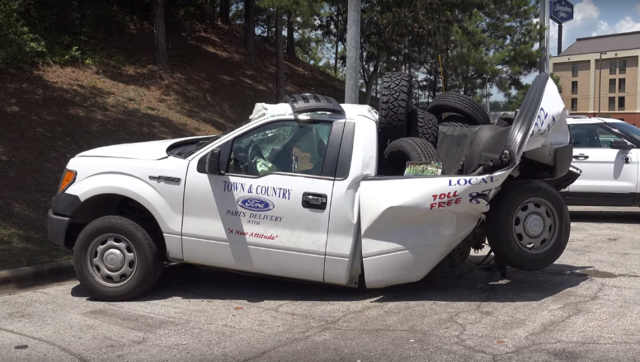f150online.com F-150 Mangled by Loaded Semi is Built Ford Tough