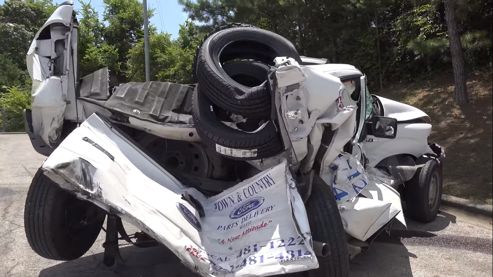 f150online.com F-150 Mangled by Loaded Semi is Built Ford Tough
