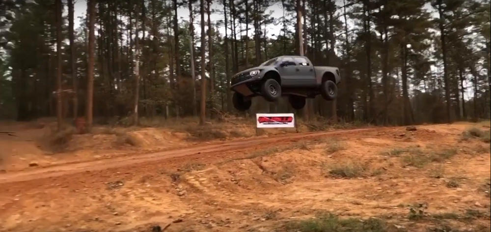 f150online.com First-Generation Raptor Does Two Back-to-Back Jumps